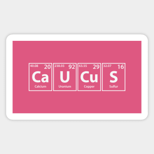 Caucus (Ca-U-Cu-S) Periodic Elements Spelling Sticker